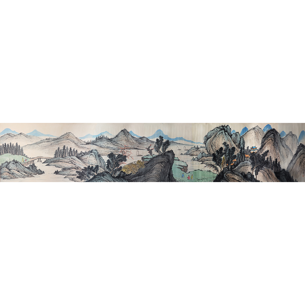 启功山水风景人物画